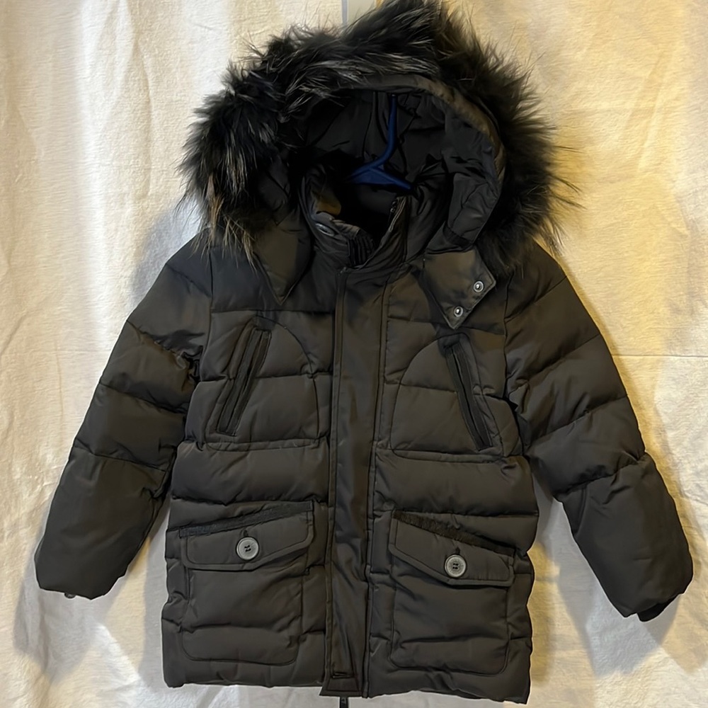 Lux down/feather coat with fur trim by Gulliver